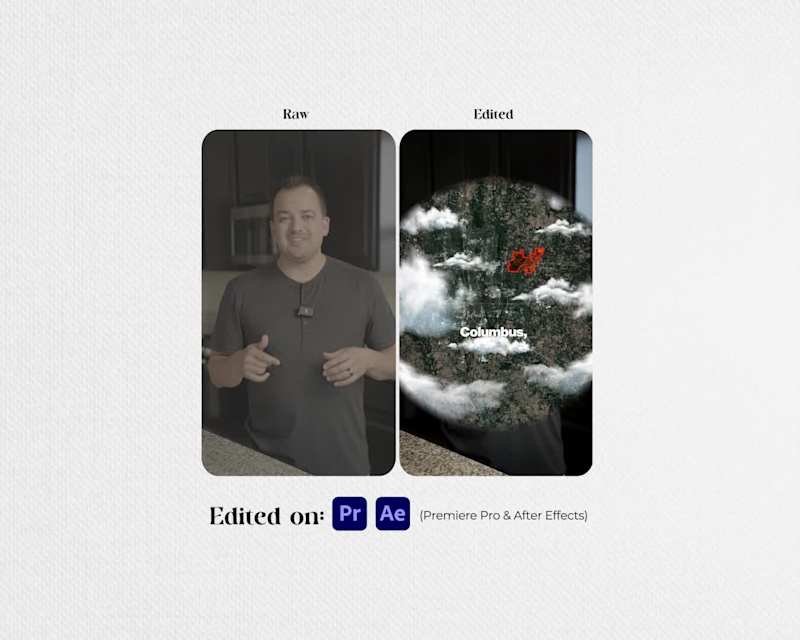 Cover image for Raw-to-edited ad video designed for clarity and viewer atten...