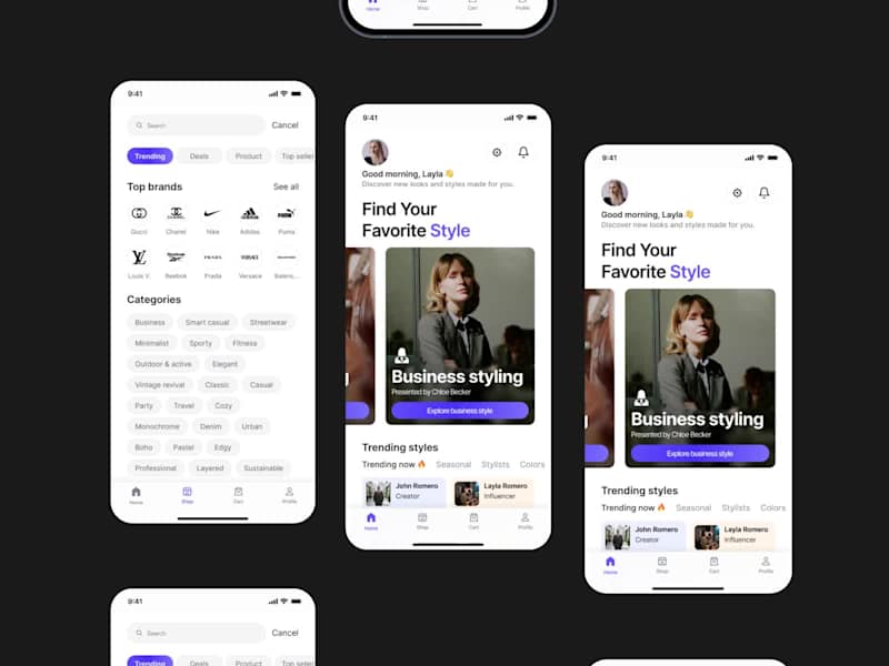 Cover image for ✨ Find Your Style – Mobile app concept This mobile concept e...
