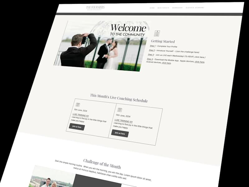 Cover image for The Fourniers — Kajabi Course & Community Build Built a comp...