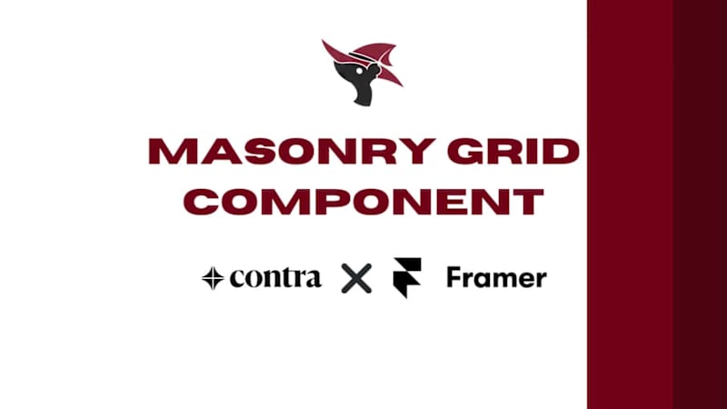 Cover image for Masonry Grid Component Development for Framer Hackathon