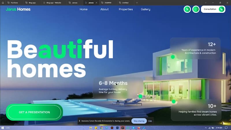 Cover image for Jarus Homes real estate redesign.