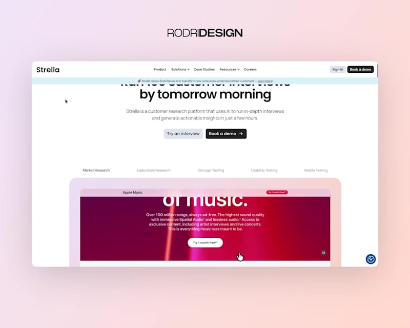 Cover image for Helping shape Strella's marketing experience