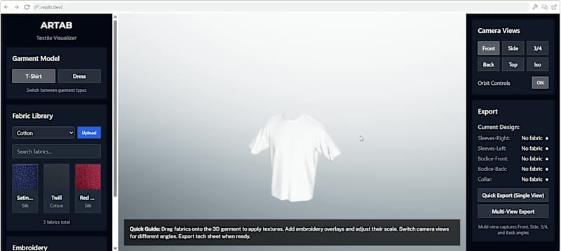 Cover image for ARTAB | Textile Visualizer As a fashion designer who also wo...