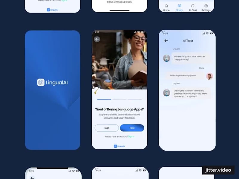 Cover image for LingualAI ( Language Learning AI Mobile App)
