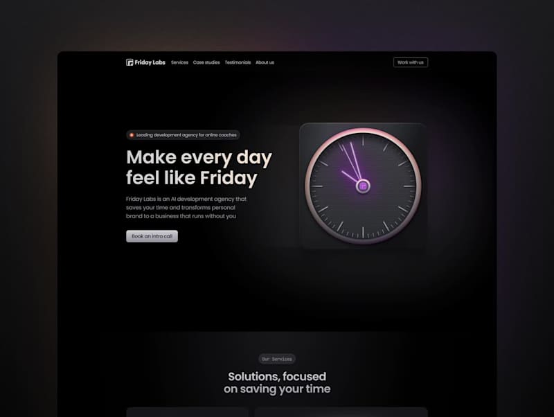 Cover image for Friday Labs landing page design & development