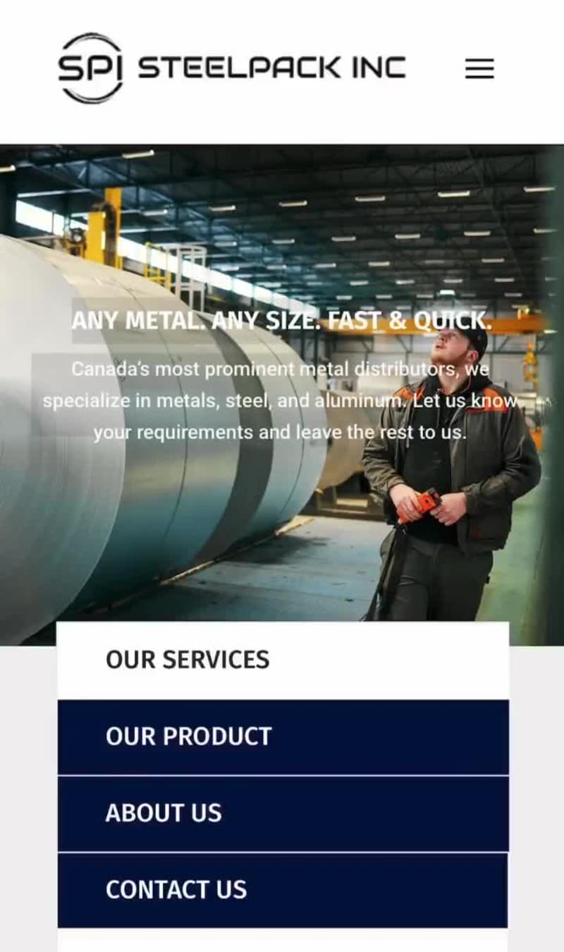 Cover image for Website Design for Canadian Steel Distributor