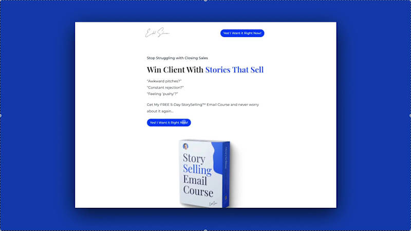 Cover image for StorySelling™ Landing Page for Elad Shimoni