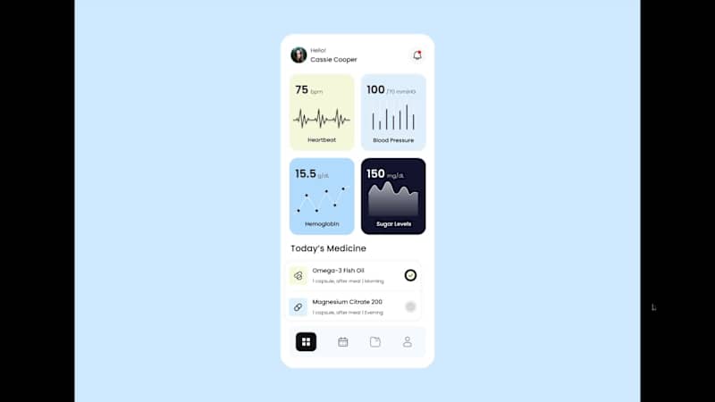 Cover image for Day 5/75 UI Challenge 🚀 Designed a Health Monitoring App UI...