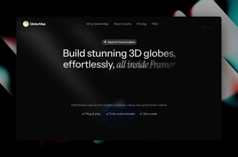 Cover image for Globe Map for Framer - The Interactive 3D Globe Plugin