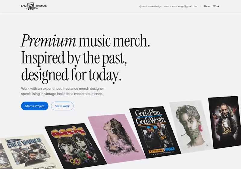 Cover image for Minimalist Website Design for Sam Thomas