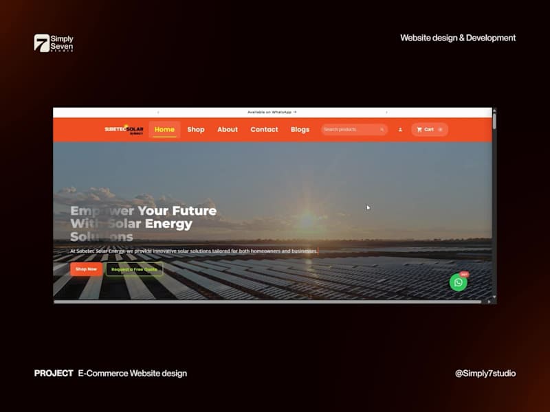 Cover image for Custom Shopify E-Commerce for Sobetec Solar Boosting Conversions