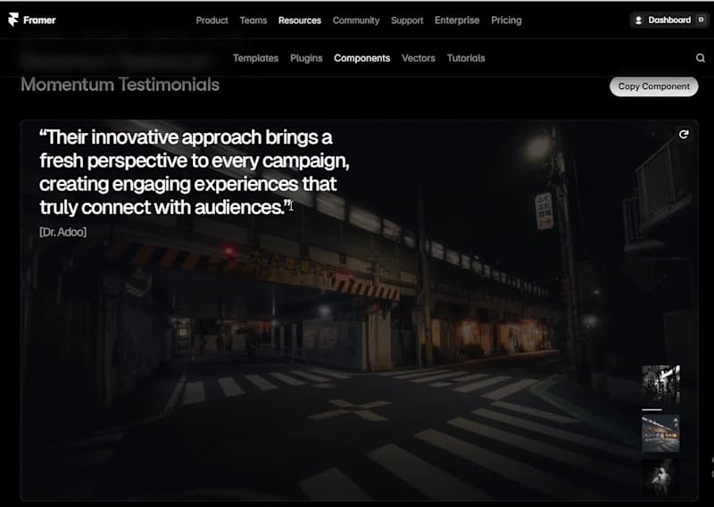 Cover image for I made this testimonial component