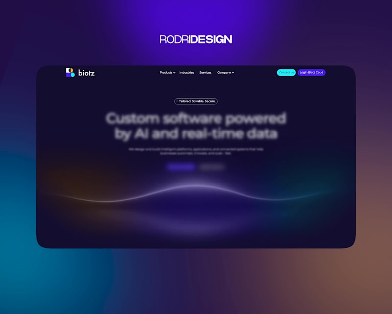 Cover image for Custom Webflow website for Biotz – a leading software develo...