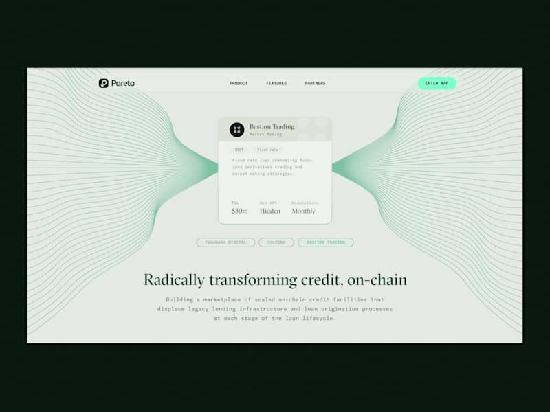 Cover image for Pareto | Website for a Private Credit Marketplace