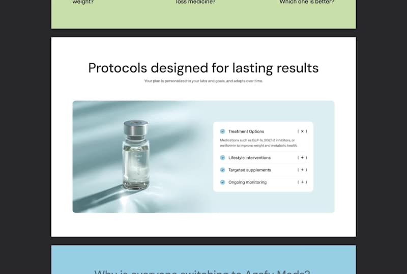 Cover image for Agefy - Healthcare Website Design for Longevity