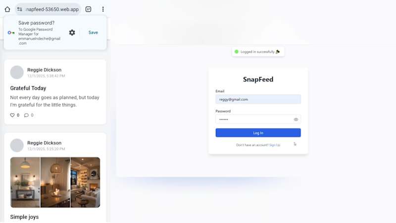 Cover image for Just launched SnapFeed! I’ve been building this full-stack s...