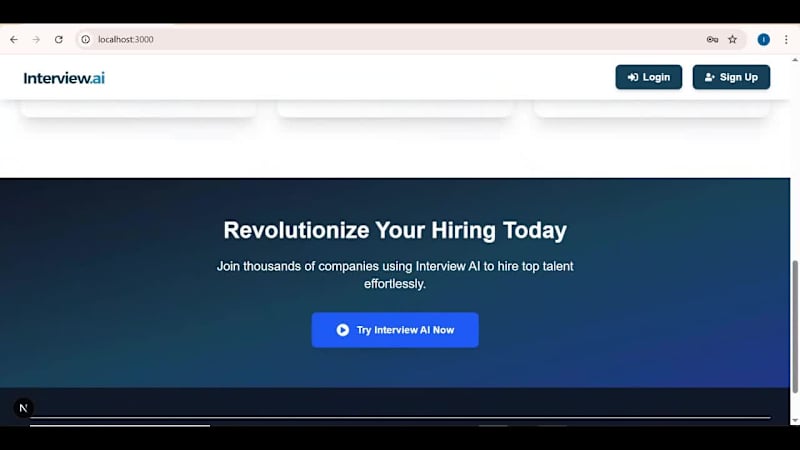 Cover image for  Interview.ai (AI-Powered Automated Interview System)