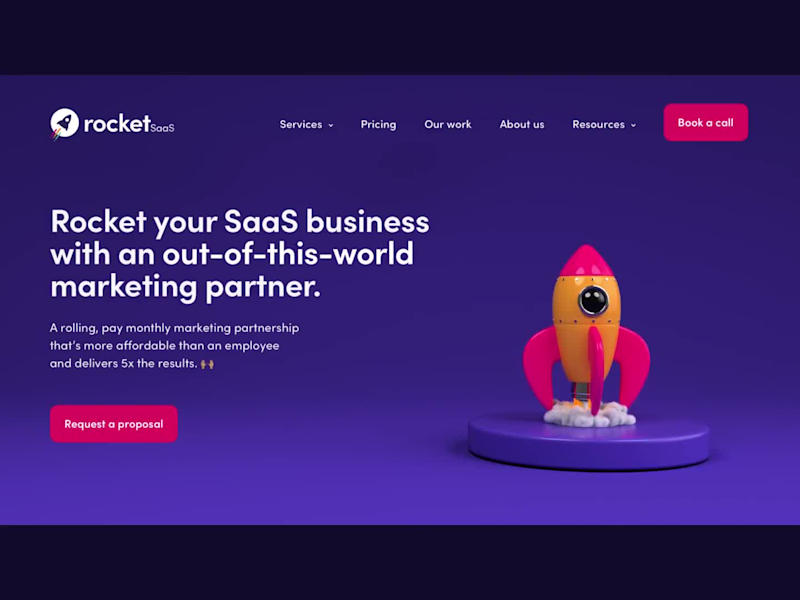 Cover image for Rocket SaaS 3d animation