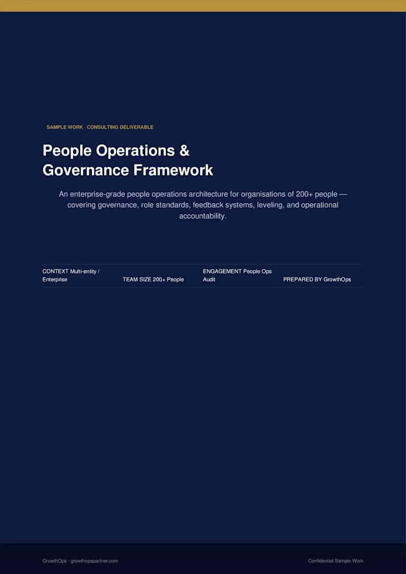 Cover image for People Operations & Governance Framework