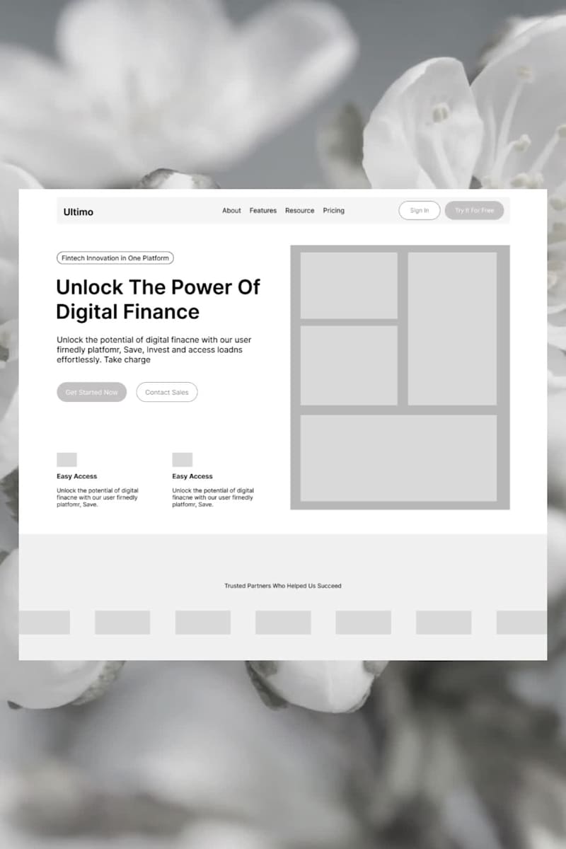 Cover image for Minimalistic Sass landing page designed in Figma. The one th...