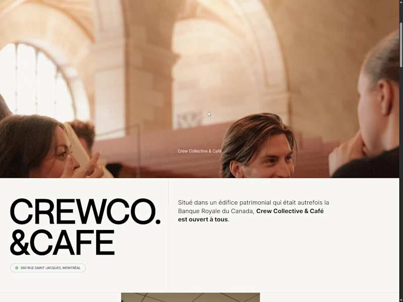 Cover image for Crew Collective & Café Website Redesign