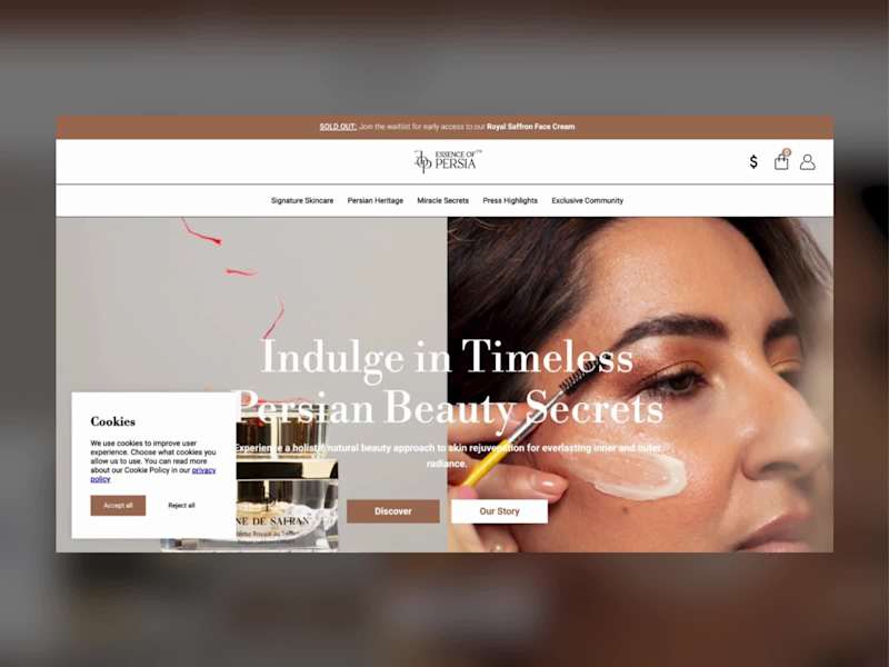 Cover image for Project Title: Essence Persia | Luxury E-Commerce (0-to-1 Bu...