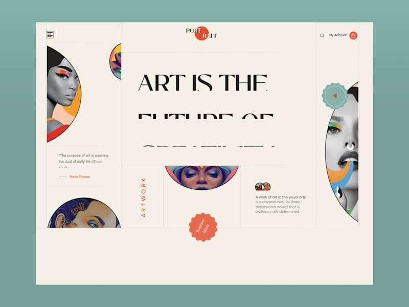 Cover image for Art Gallery Landing Page UI/UX Concept || Project Concept/Th...
