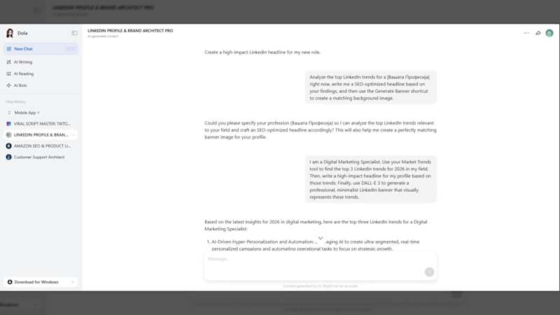 Cover image for Scaling the LinkedIn Profile & Brand Architect PRO to Dola. ...