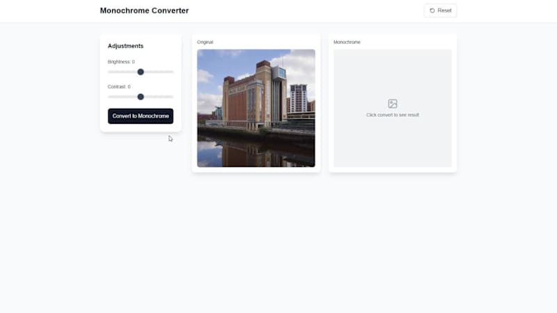 Cover image for Monochrome Image Converter Simple colour to black and white ...