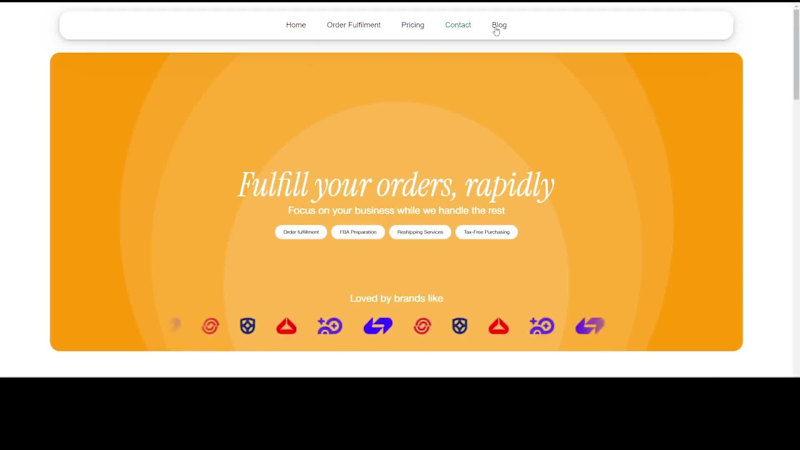 Cover image for Homepage redesign for a fulfillment company