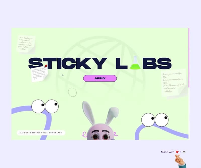 Cover image for Sticky Labs Landing Page