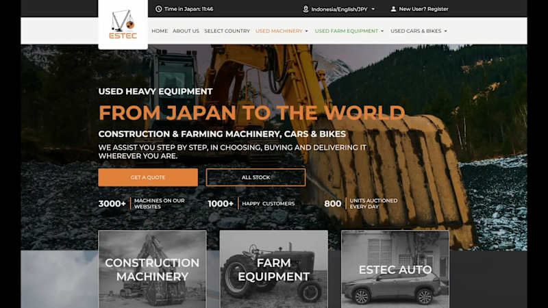 Cover image for Modern homepage redesign for ESTEC Trade with a cleaner layo...