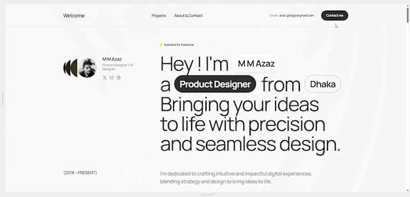 Cover image for Personal Portfolio Website Design