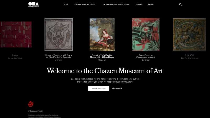 Cover image for Decided to update the landing page for the Chazen Museum of ...