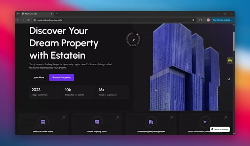 Cover image for Real Estate Platform Development with Framer and Custom Code