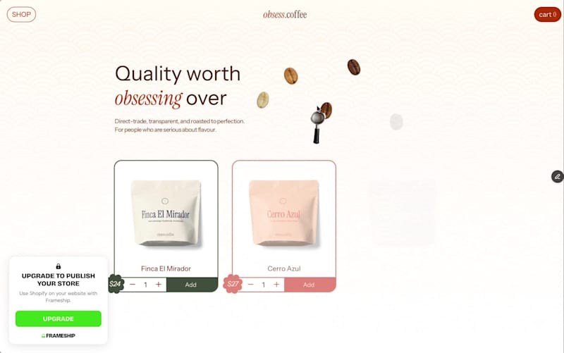 Cover image for My 1st submission for Frameship Challenge ~ Obsess Coffee is...