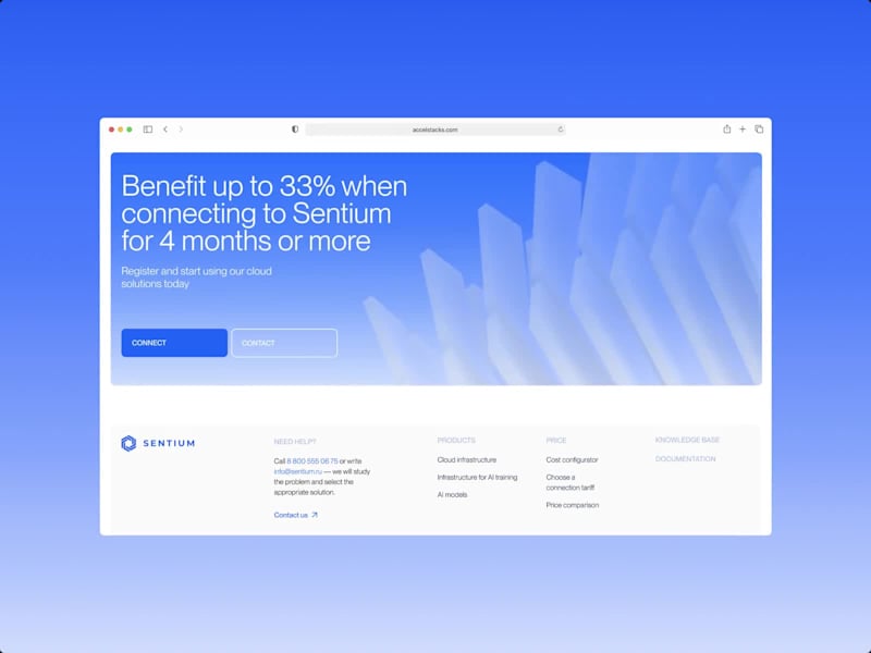 Cover image for Website CTA section Design Concept for Sentium 