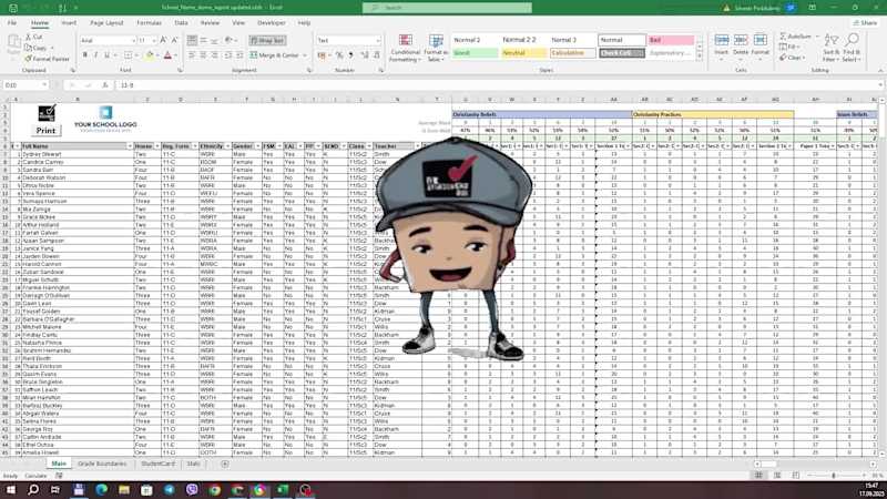 Cover image for I recently completed an Excel report that analyzes GCSE exam...