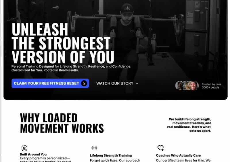 Cover image for Loaded Movement Academy Website Development