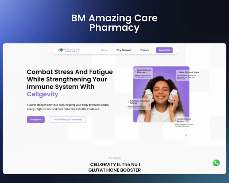 Cover image for Ecommerce Pharmacy Website Design with Framer