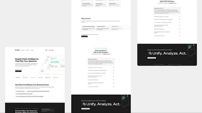 Cover image for Certin Landing Page Design