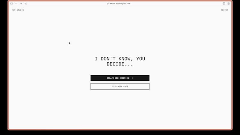 Cover image for Made a small web app for people (like me) who can never deci...