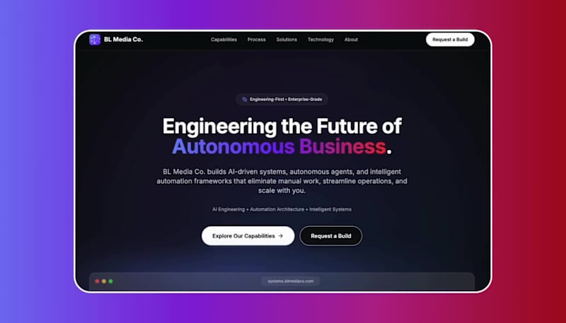 Cover image for AI-Powered Website and Automated Intake System for BL Media Co