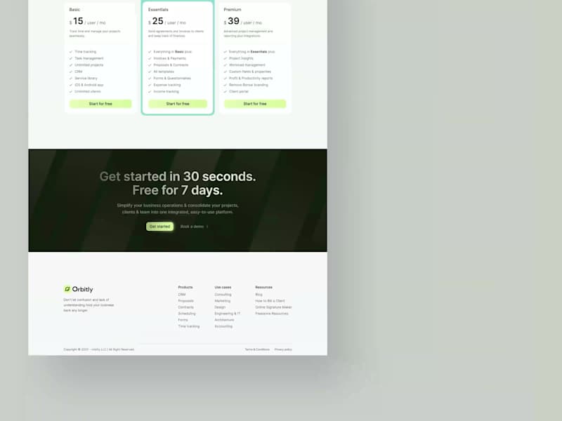 Cover image for Landing page design and development.