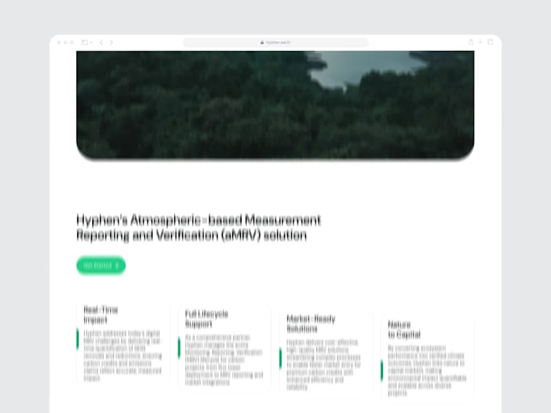 Cover image for Website for Hyphen (https://www.hyphen.earth) — a sustainabi...