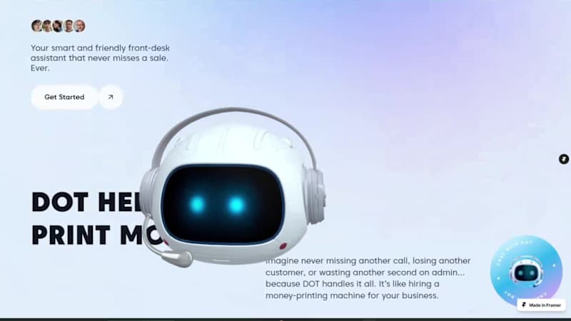 Cover image for Interactive 3D Scroll Website for DOT AI