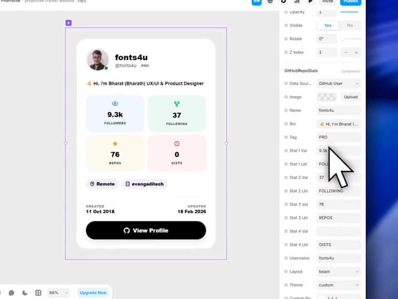 Cover image for 🚀 Just launched: ProProfile
A Framer