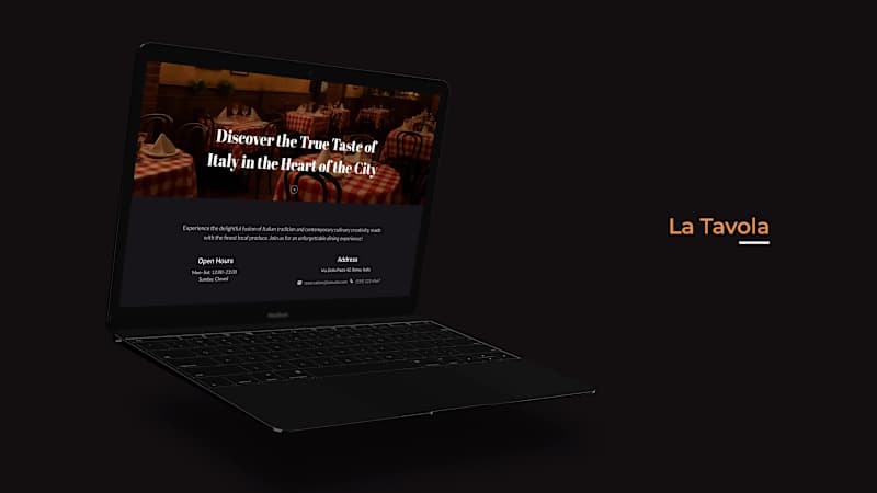 Cover image for Conversion-Focused Landing Page for La Tavola Italiana