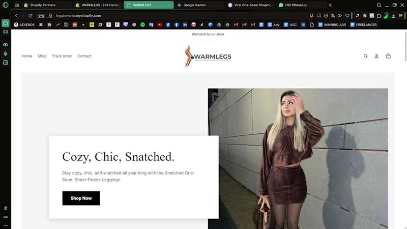 Cover image for Just finished a full website for WARMLEGS in just 20 hours.