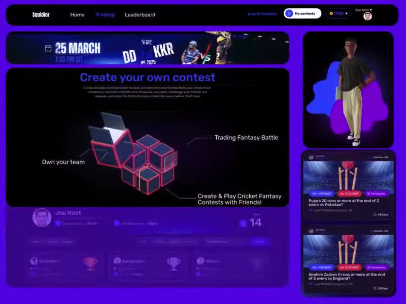 Cover image for Dusk Duelers-Themed Fantasy Sports Platform Design